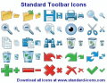 A collection of standard toolbar icons