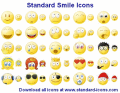 A fine set of bright and positive smile icons