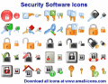 Toolbar and menu icons for security software