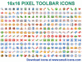 Screenshot of 16x16 Pixel Toolbar Icons 2009.1