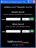 Screenshot of AddInternet Domain Search 3.52