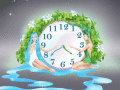 Screenshot of Nature Harmony Clock screensaver 2.8